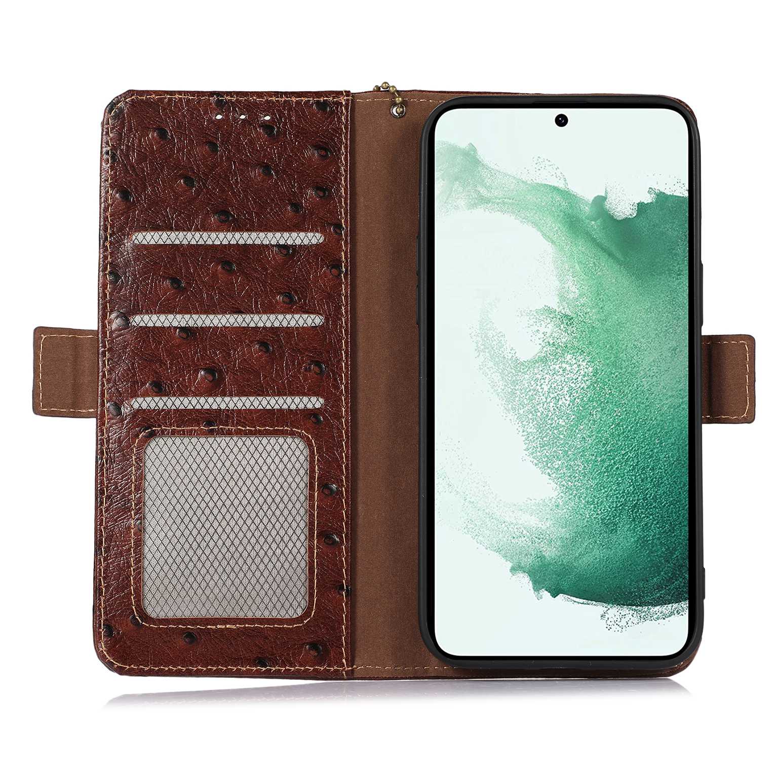 Wallet Case for Samsung Galaxy F14 5G RFID Blocking Anti-drop Genuine Cow Leather Stand Phone Cover Wallet Case for Samsung Galaxy F14 5G RFID Blocking Anti-drop Genuine Cow Leather Stand Phone Cover